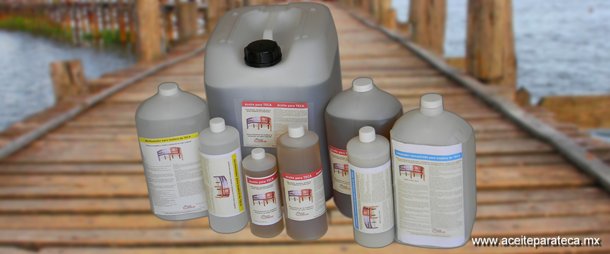 Productos para limpiar, proteger y recuperar el color original de la madera de teca
